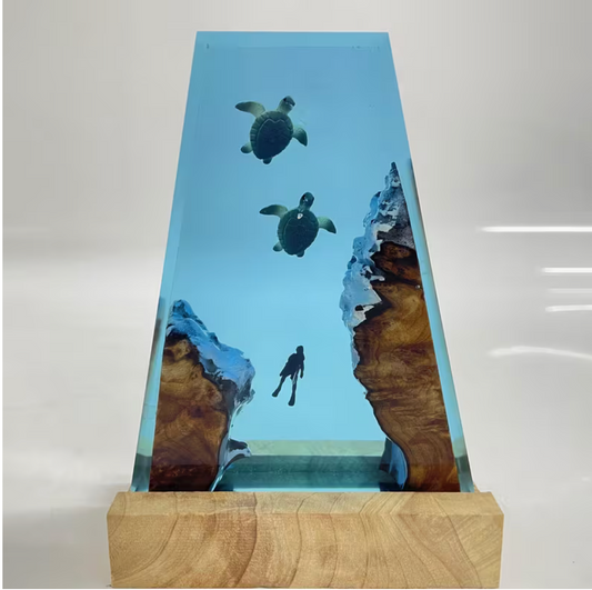 Turtle Resin Lamp